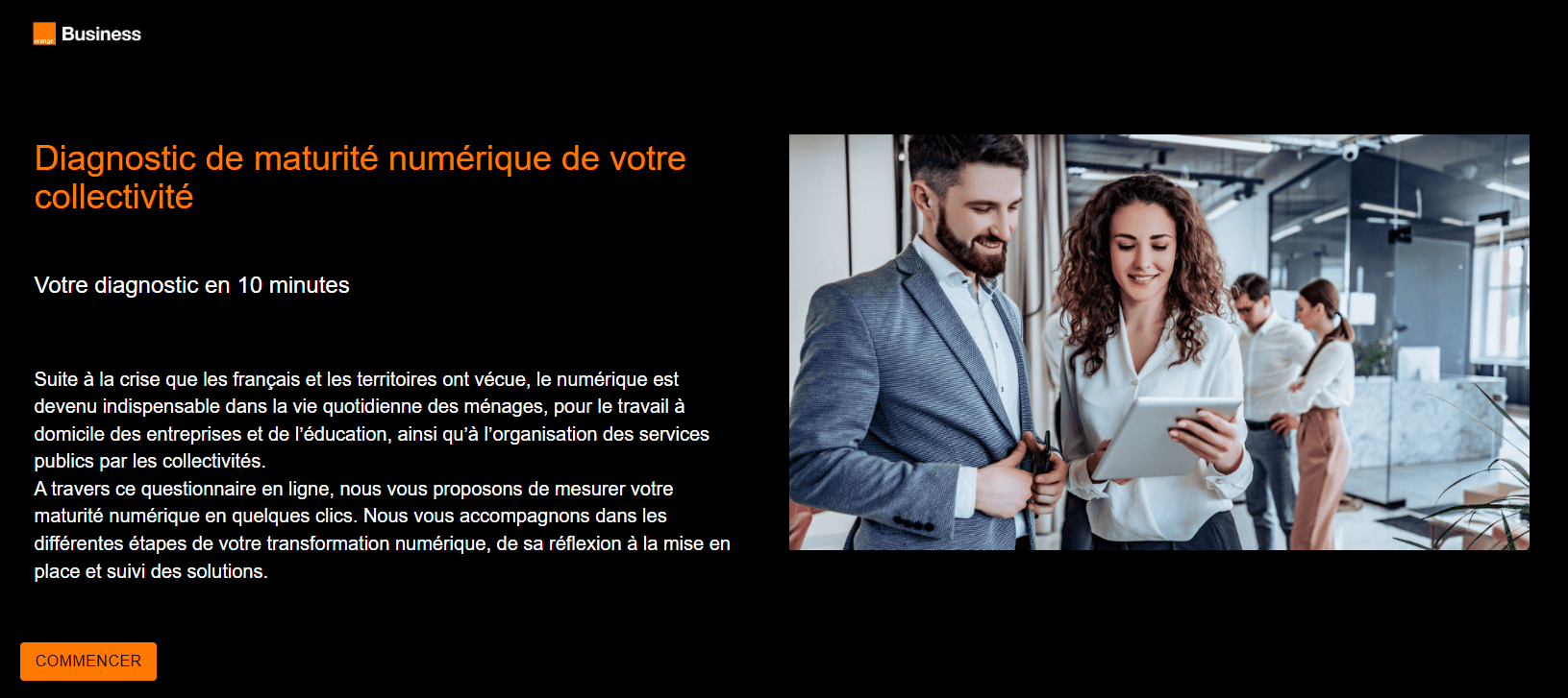 Questionnaire qualification numérique territorial Orange Business