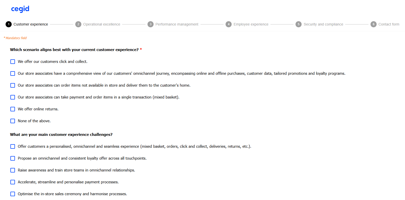 Questionnaire de qualification retail Cegid