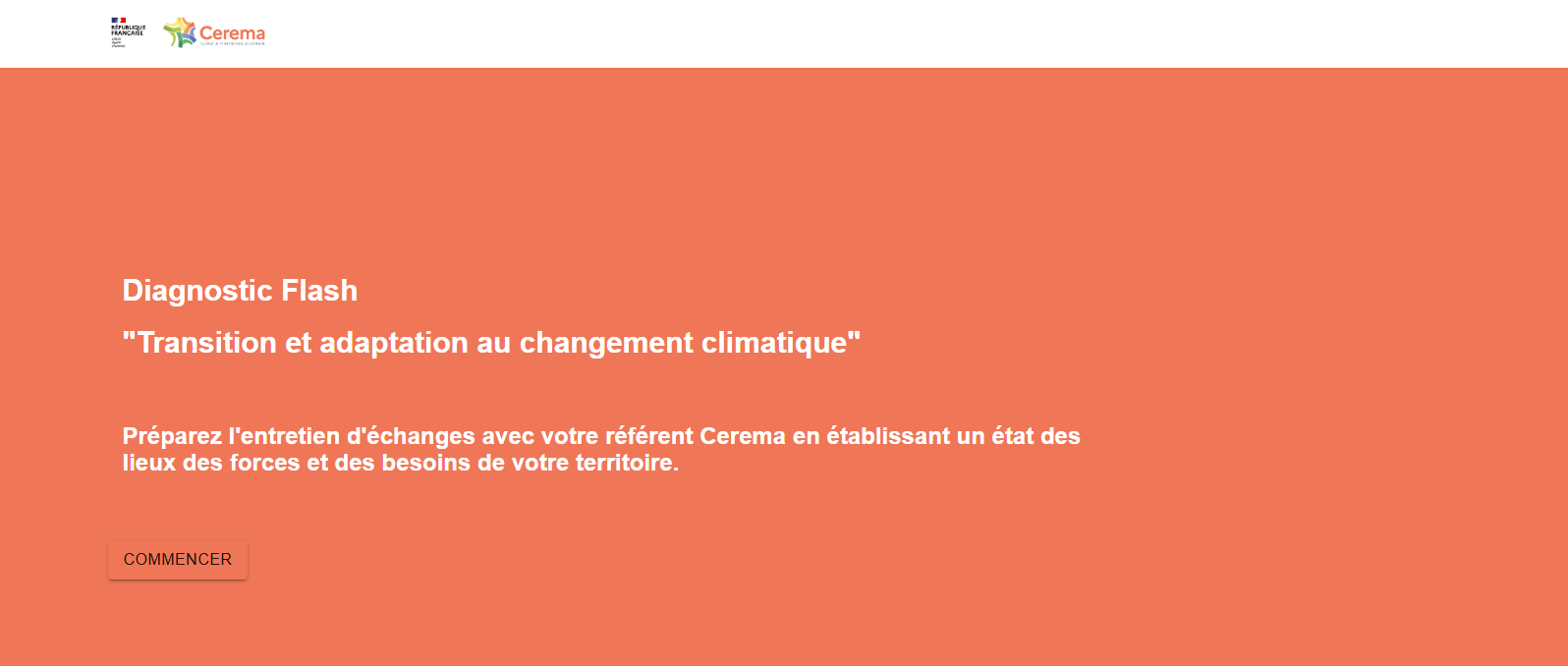 Diagnostic transition et adaptation climatique Cerema collectivités