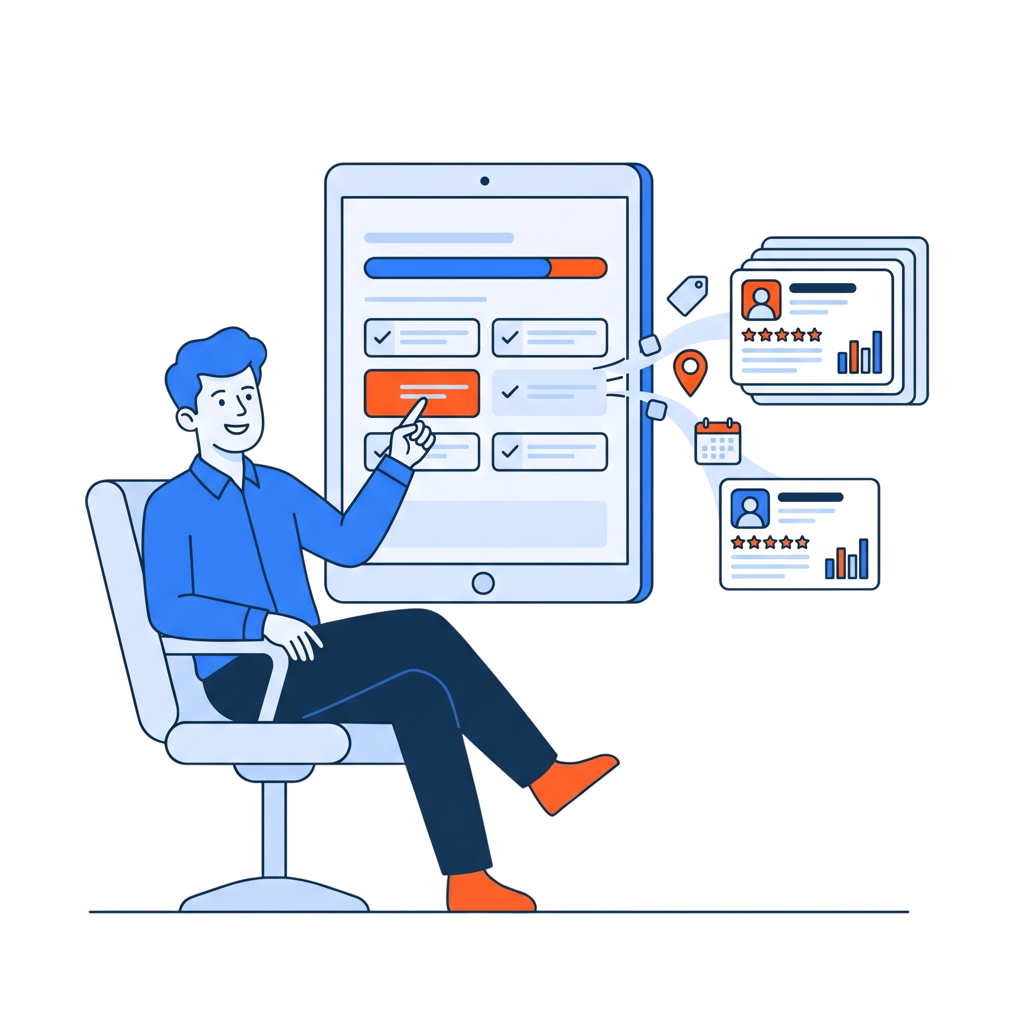 Le prospect répond au questionnaire interactif